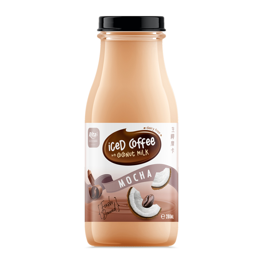 Rita Iced Coffee With Coconut Milk Mocha Flavor 280ml Glass Bottle